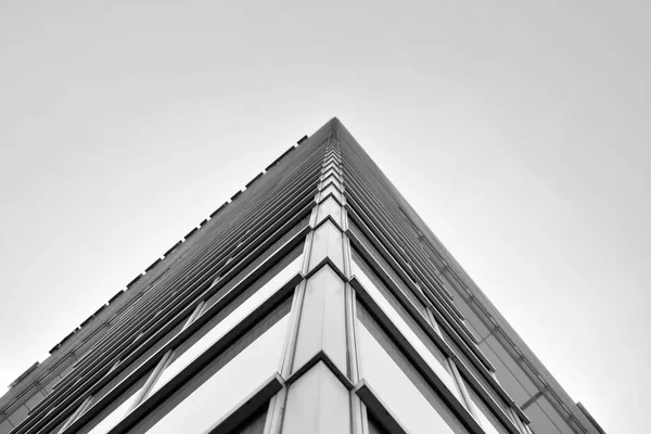 Moderno Edificio Oficinas Pared Acero Vidrio Blanco Negro —  Fotos de Stock