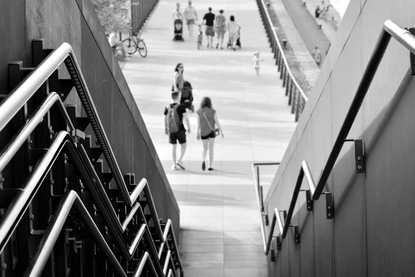 Steel Stair Modern Out Door Style Black White — Stock Photo, Image