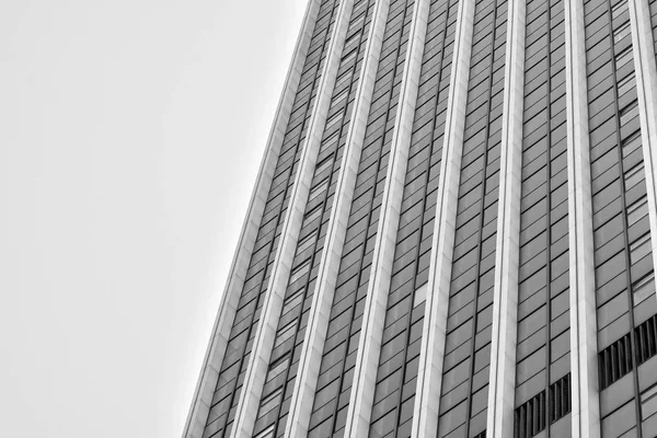 Moderno Edificio Oficinas Pared Acero Vidrio Blanco Negro — Foto de Stock