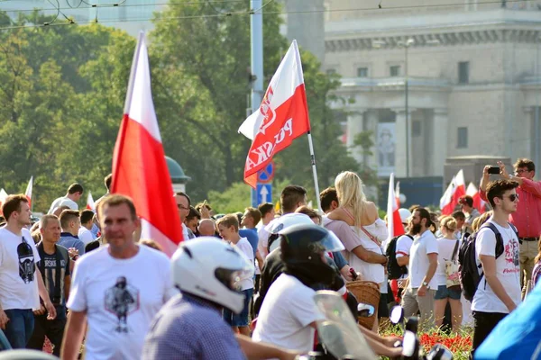 Varsovia Polonia Agosto 2018 Celebración Del Aniversario Del Levantamiento Varsovia — Foto de Stock