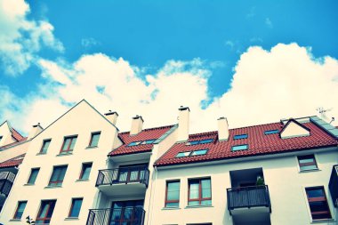 Modern apartmanın dış. Retro renkleri stilizasyon