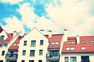 Modern apartmanın dış. Retro renkleri stilizasyon