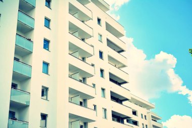 Modern apartmanın dış. Retro renkleri stilizasyon