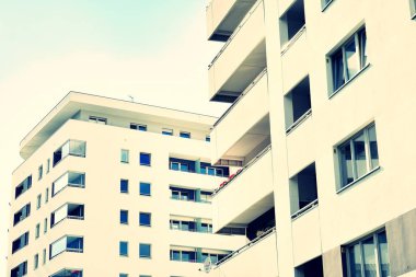 Modern apartmanın dış. Retro renkleri stilizasyon