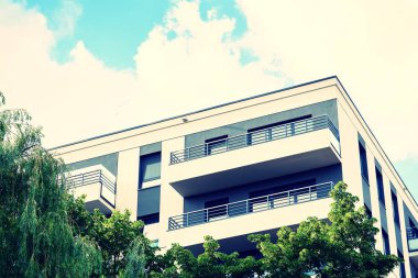 Modern apartmanın dış. Retro renkleri stilizasyon