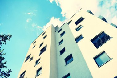 Modern apartmanın dış. Retro renkleri stilizasyon