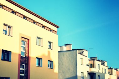 Modern apartmanın dış. Retro renkleri stilizasyon