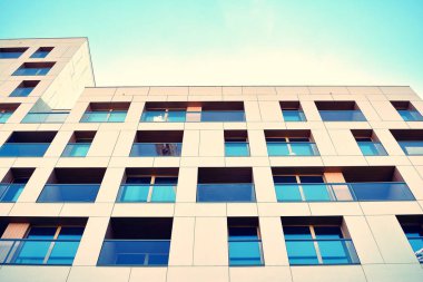 Modern apartmanın dış. Retro renkleri stilizasyon