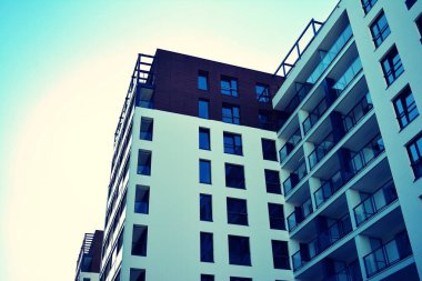 Modern apartmanın dış. Retro renkleri stilizasyon