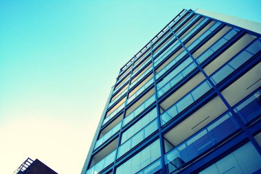 Modern apartmanın dış. Retro renkleri stilizasyon