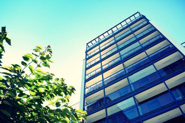 Modern apartmanın dış. Retro renkleri stilizasyon