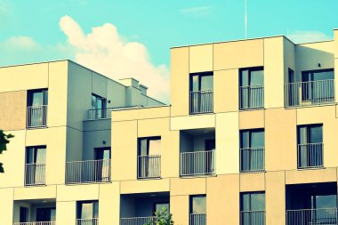 Modern apartmanın dış. Retro renkleri stilizasyon