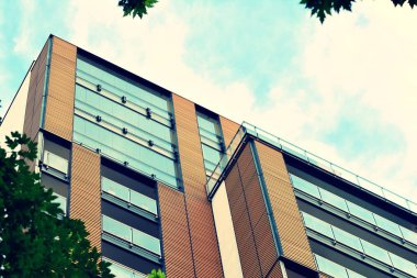 Modern apartmanın dış. Retro renkleri stilizasyon