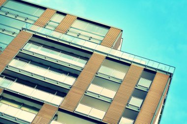 Modern apartmanın dış. Retro renkleri stilizasyon