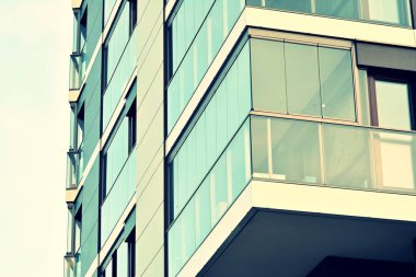 Modern apartmanın dış. Retro renkleri stilizasyon
