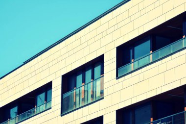 Modern apartmanın dış. Retro renkleri stilizasyon