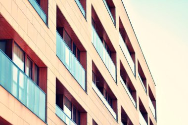 Modern apartmanın dış. Retro renkleri stilizasyon