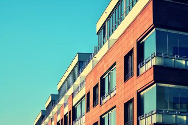 Modern apartmanın dış. Retro renkleri stilizasyon