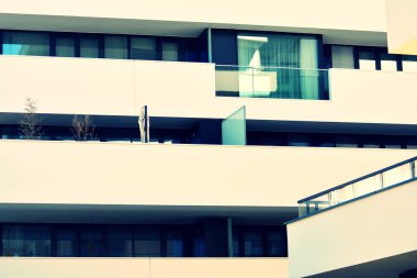 Modern apartmanın dış. Retro renkleri stilizasyon