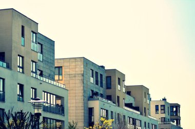 Modern apartmanın dış. Retro renkleri stilizasyon