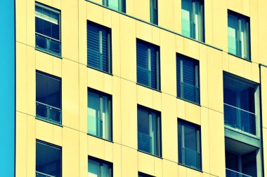Modern apartmanın dış. Retro renkleri stilizasyon