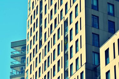 Modern apartmanın dış. Retro renkleri stilizasyon