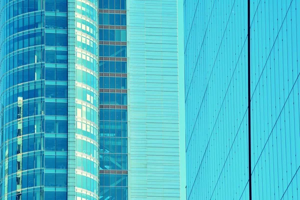 Moderní Kancelářská Budova Jasné Obloze Pozadí Efekt Retro Stylizované Barevných — Stock fotografie