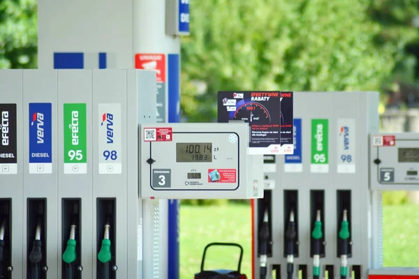 Varşova, Polonya. 18 Ağustos 2018. Orlen benzin istasyonu.