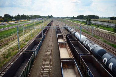 Boş vagonlar. Yukarıdan görüntülemek.