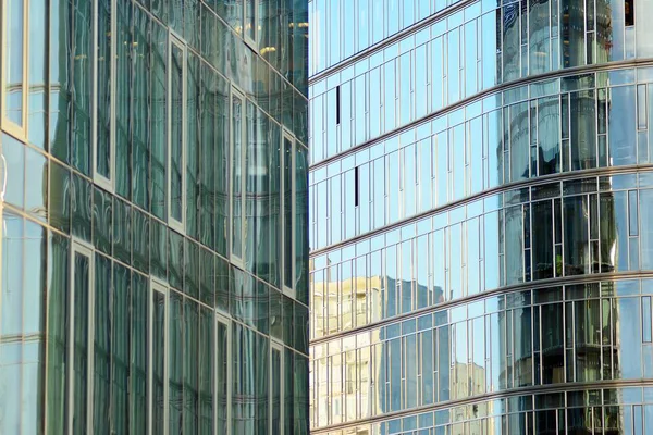 Abstrakta Fragment Modern Arkitektur Väggar Glas Och Betong Glas Ringmur — Stockfoto