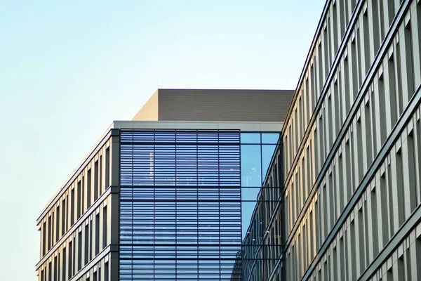 Fragmento Abstracto Arquitectura Contemporánea Paredes Vidrio Concreto Muro Cortina Vidrio — Foto de Stock