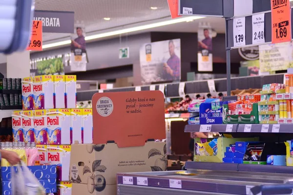 Warszawa Polska Września 2018 Wewnątrz Supermarketu Lidl — Zdjęcie stockowe