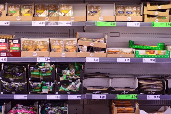 Varšava Polsko Září 2018 Uvnitř Supermarketu Lidl — Stock fotografie