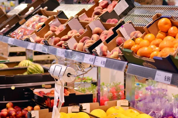 Varsovie Pologne Septembre 2018 Supermarché Intérieur Lidl — Photo