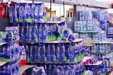 Varşova, Polonya. 3 Eylül 2018. İç süpermarket Lidl. 