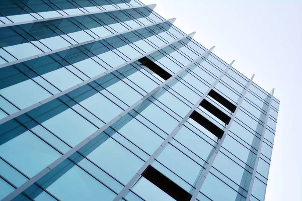 Fragmento Abstracto Arquitectura Contemporánea Paredes Vidrio Hormigón Muro Cortina Cristal — Foto de Stock