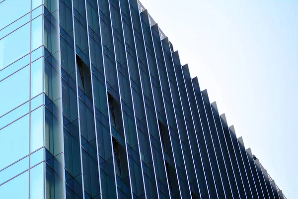 Fragmento Abstracto Arquitectura Contemporánea Paredes Vidrio Hormigón Muro Cortina Cristal — Foto de Stock