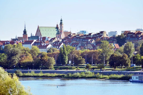 Varsovie Pologne Septembre 2018 Panorama Vieille Ville Des Gratte Ciel — Photo