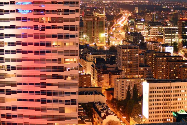 Modern Office Building Night Night Lights City Office Building Downtown — Stock Photo, Image