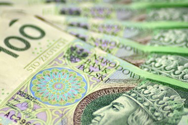 Lehçe para banknot yapılan arka plan