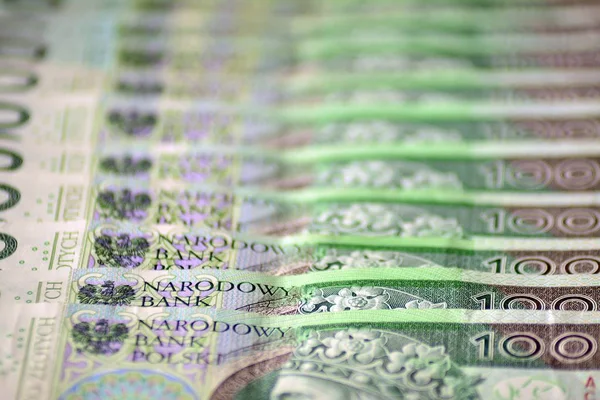 Antecedentes Elaborados Con Billetes Dinero Polaco — Foto de Stock