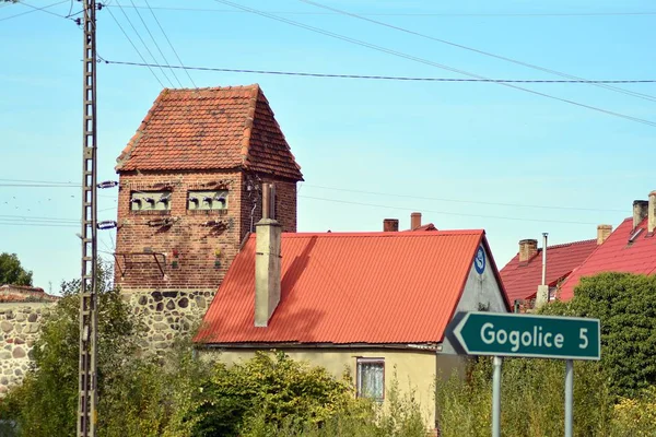 Trzcinsko Zdroj Poland October 2018 Старые Городские Здания Городе Тжинско — стоковое фото