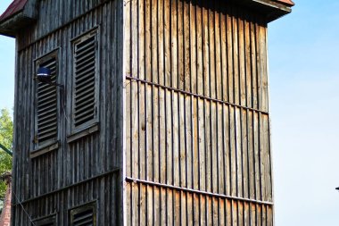 Bir ortaçağ kasabasında eski geleneksel evleri