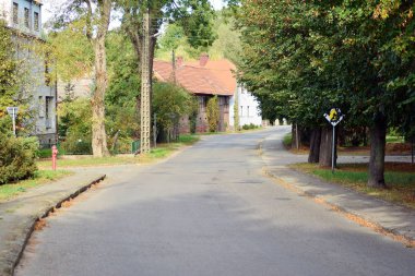 Bir ortaçağ kasabasında eski geleneksel evleri