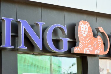 Szczecin, Polonya. 6 Ekim 2018. ING imzala. Şirket tabela Ing.