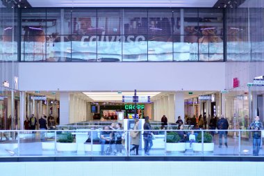 Szczecin, Polonya. 6 Ekim 2018. Galaxy Centre en büyük alışveriş ve eğlence merkezidir.
