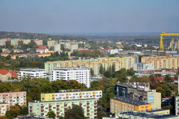 Szczecin Poland October 2018 Top View Szczecin Town — Stock Photo, Image