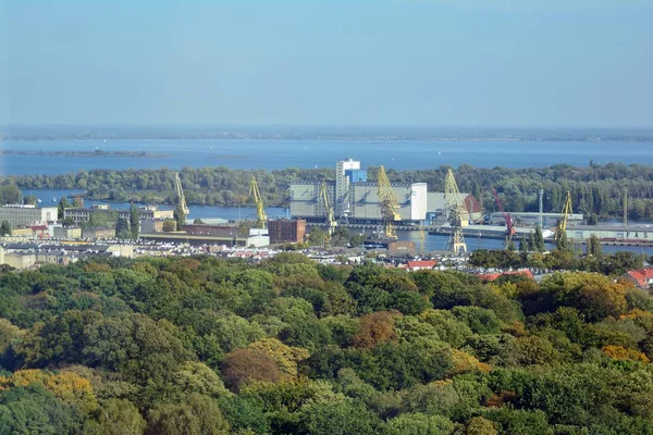 Szczecin Pologne Octobre 2018 Une Vue Panoramique Sur Ville Szczecin — Photo