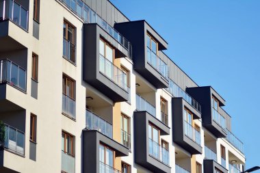 Yeni bir modern apartman detay