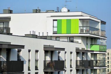 Yeni bir modern apartman detay